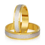 Wedding ring S two colors 4.5mm